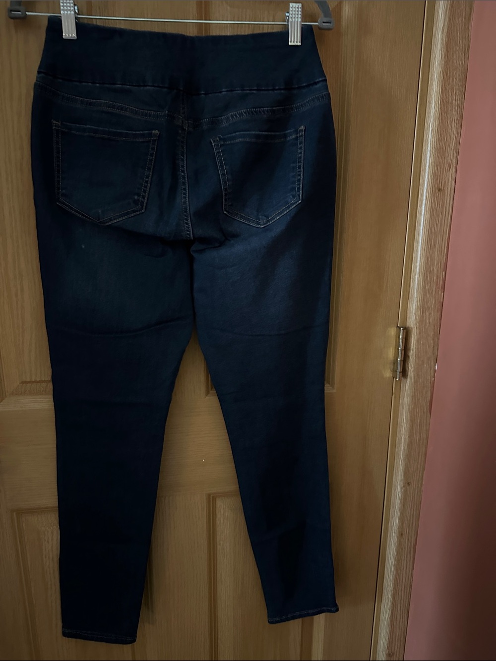 Women's Dark Indigo Stretch Skinny Jeans - Picture 3 of 3